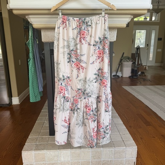 NWT KOBI HALPERIN Luxe Alix Wrap linen Skirt Size M floral Print Midi Length - Picture 6 of 10